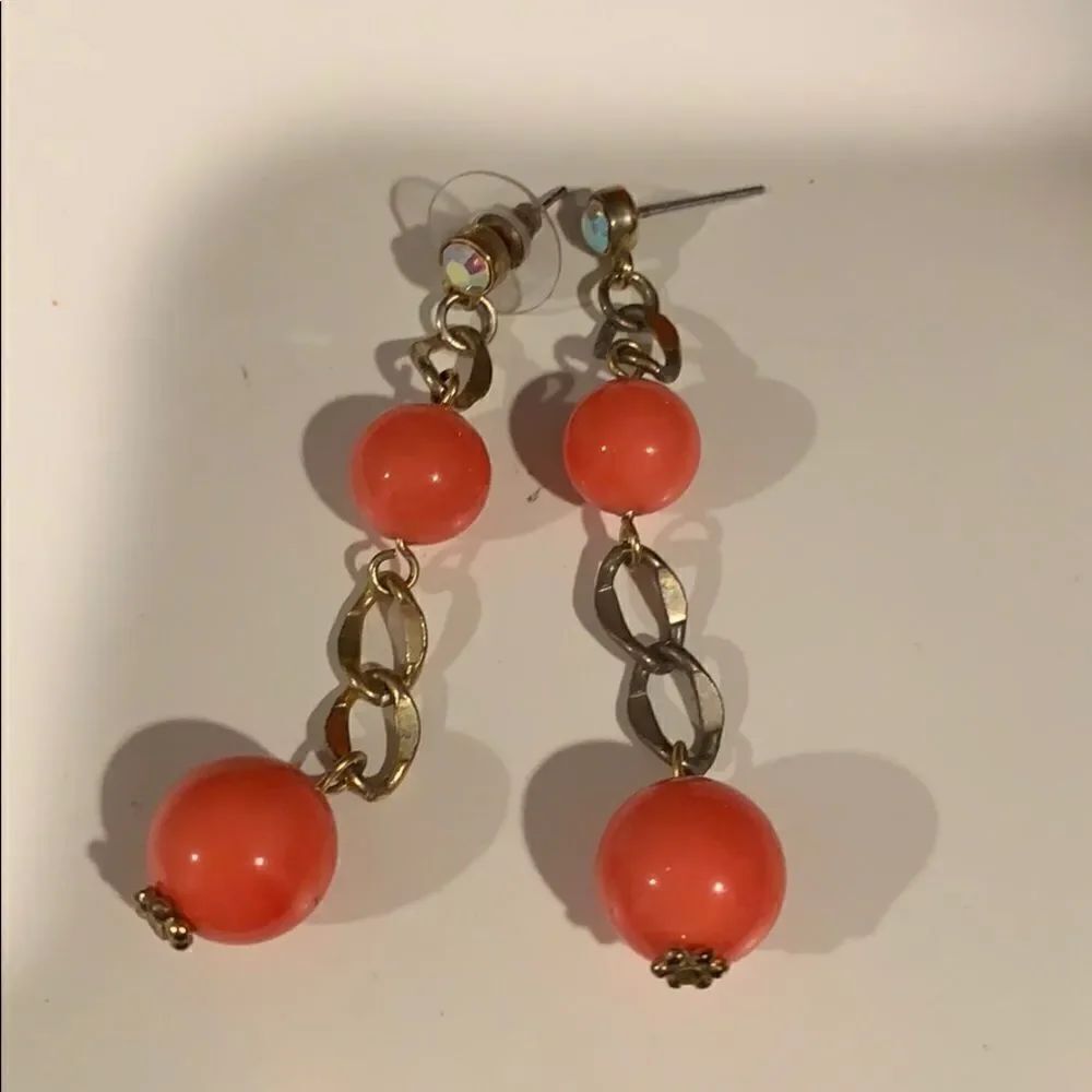 ❤️1 hr sale❤️Cache orange and gold color earring